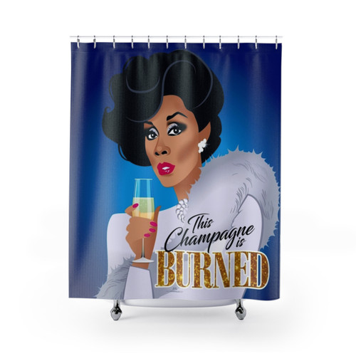 Burned! Shower Curtains featuring Alejandro Mogollo art