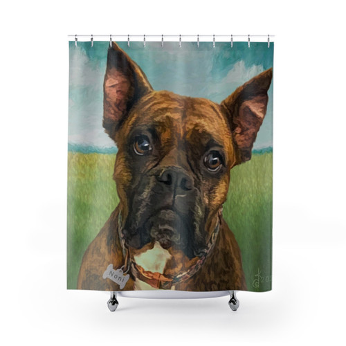 Noni with Gold Grass Shower Curtains for Elegant Bathroom Decor