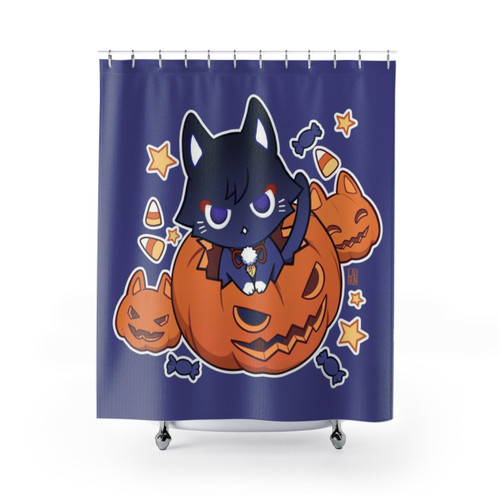 Genshin Impact Scaramouche Wanderer Halloween Shower Curtain