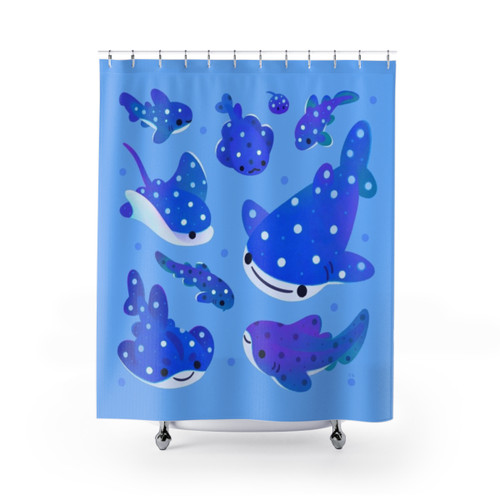 Polka Dot Shark Shower Curtains