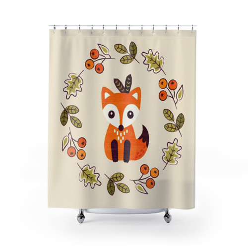 Autumn Fox Shower Curtains
