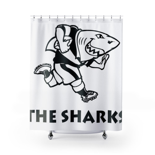 Sharks Rugby Supporter Shower Curtain