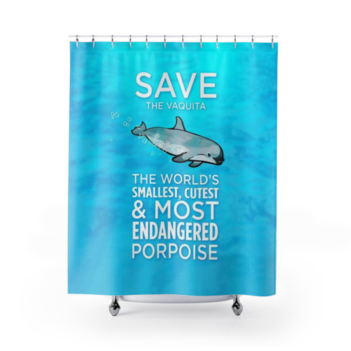 Protect the Vaquita Endangered Porpoise Shower Curtain