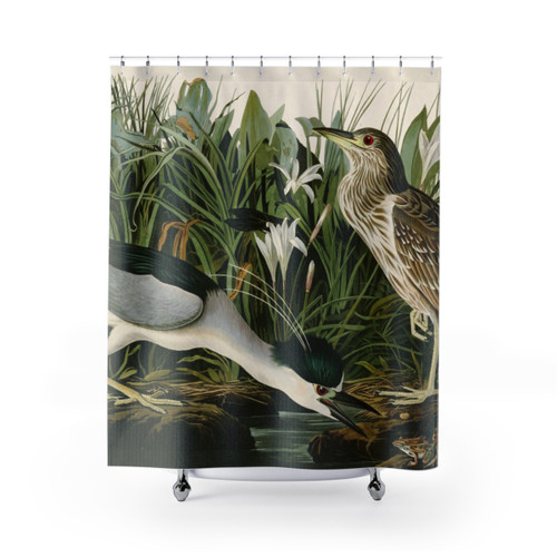 Night Heron Shower Curtain - John James Audubon Birds of America