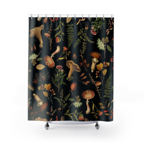Vintage Mushroom Botanical Shower Curtain