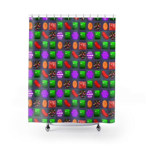 Candy Crush Themed Shower Curtains
