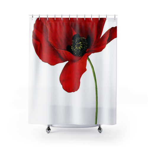 Poppy Flower Shower Curtain