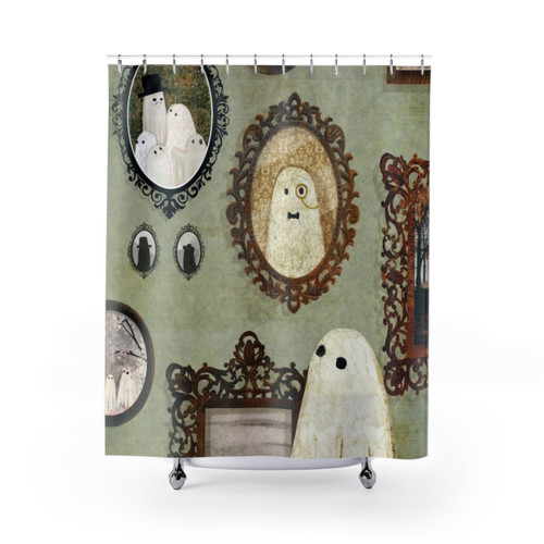 Spooky Ghost Portrait Gallery Shower Curtains