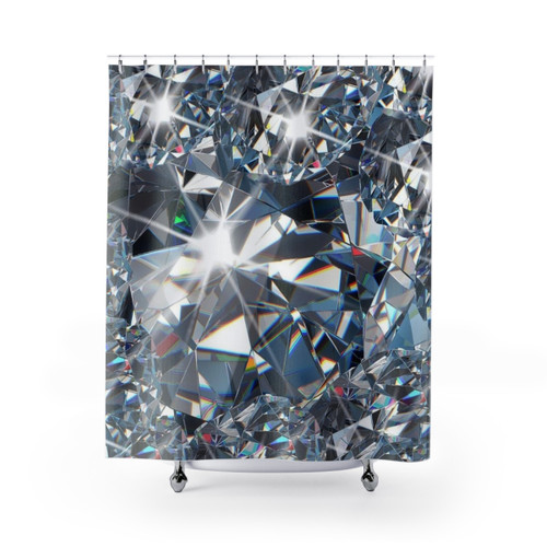 Diamonds Shower Curtain Set - Elegant Bathroom Decor