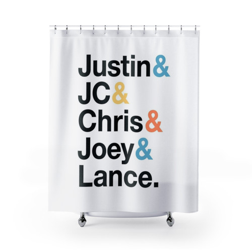 NSYNC Themed Shower Curtain - 90s Music Nostalgia