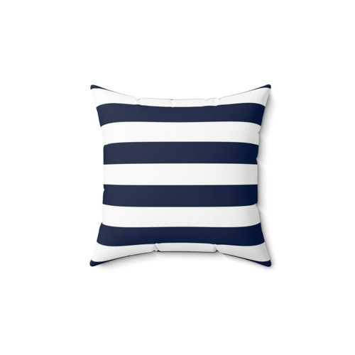Nautical Striped Pillow in Navy Blue and White