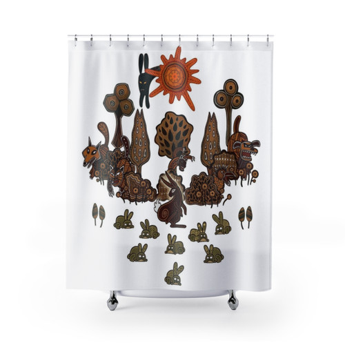 Watership Down Shower Curtains featuring mythical fantasy elements