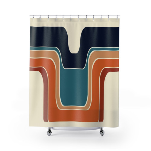 Mod Wave Space Shower Curtains