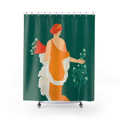 Roman Flora Fresco Shower Curtains
