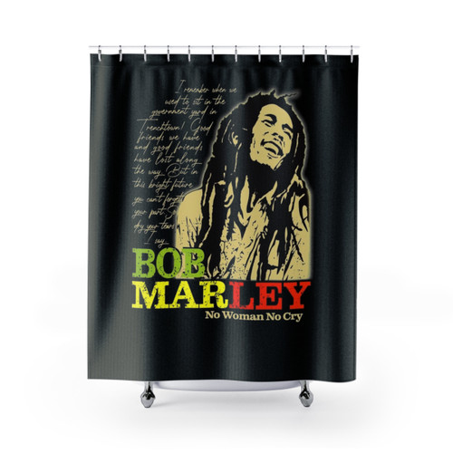 Reggae Music Shower Curtains featuring Bob Marley lyrics