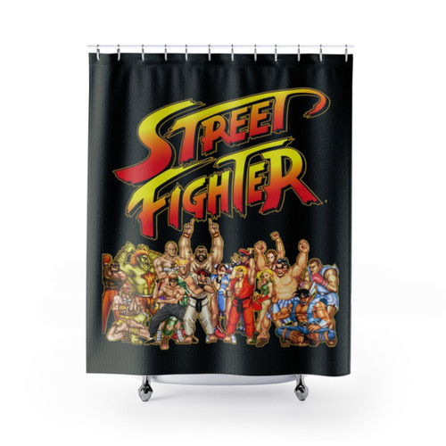 Street Fighter Retro Game Shower Curtains