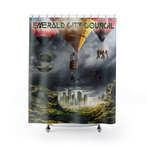 Motion Carries album artwork shower curtains