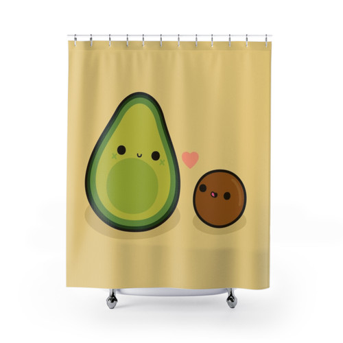 Cute Avocado and Stone Shower Curtains