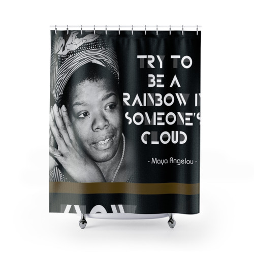 Colorful Maya Angelou Themed Shower Curtain