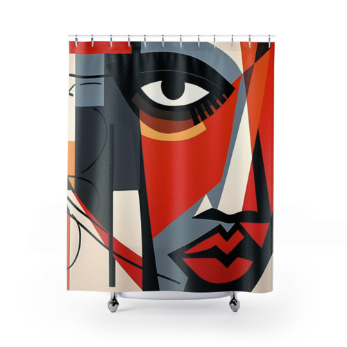 Constructivism Abstract Shower Curtains