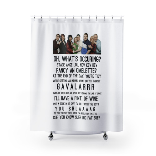 Gavin and Stacey Themed Shower Curtain