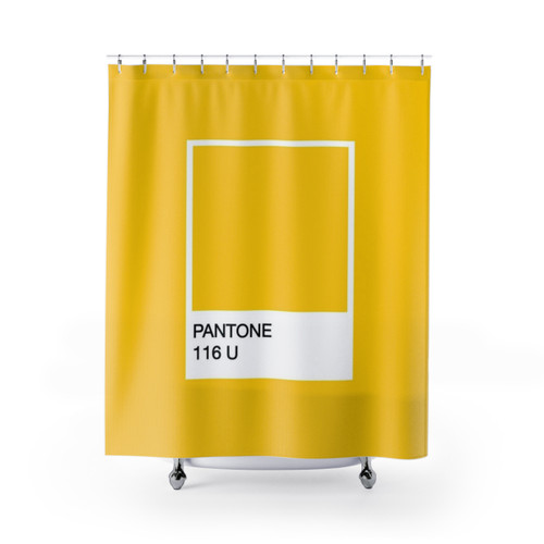 PANTONE Yellow Minion Shower Curtains