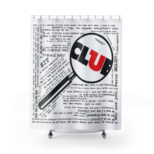 Clue Movie Themed Shower Curtain - Nostalgic Bathroom Decor