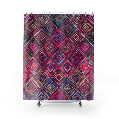 Colored Illusions Moroccan Style Shower Curtains