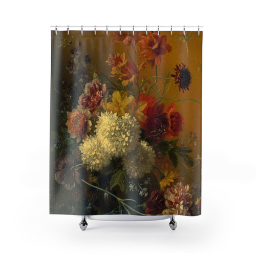 George Jacobus Johannes van Os "Still Life with Flowers" Shower Curtains"