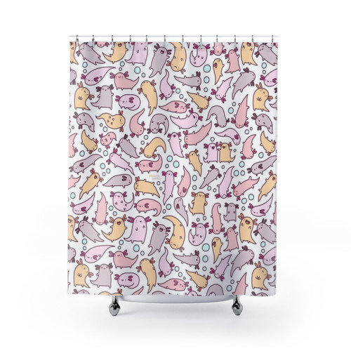 Adorable Axolotl Shower Curtain