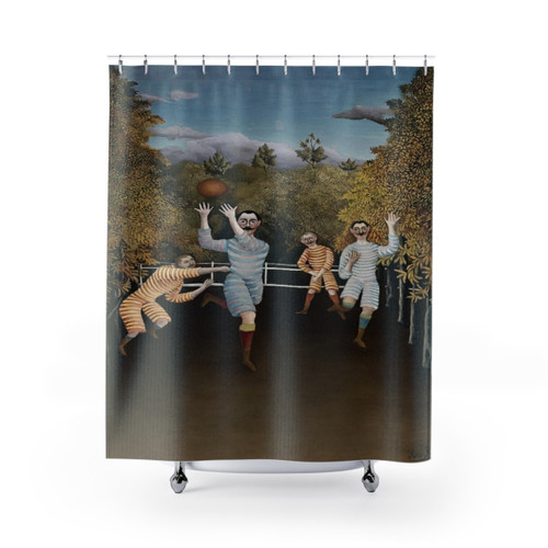 Henri Rousseau The Football Players Exotic Landscape Shower Curtain