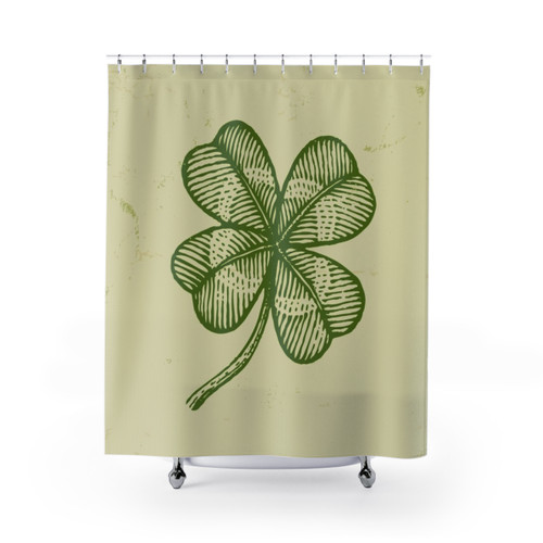 Vintage Lucky Clover Shower Curtains