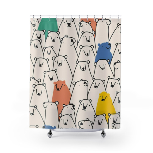 Bear Pattern Shower Curtains