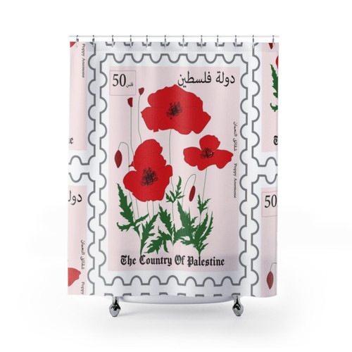 Poppy Flower Shower Curtains