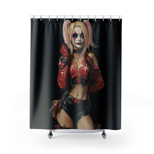 Harley Quinn Shower Curtains - Superheroine Design