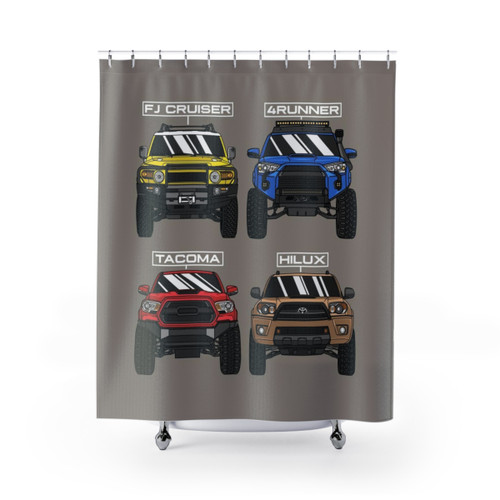 Toyota 4x4 Off-Road Trucks Shower Curtain