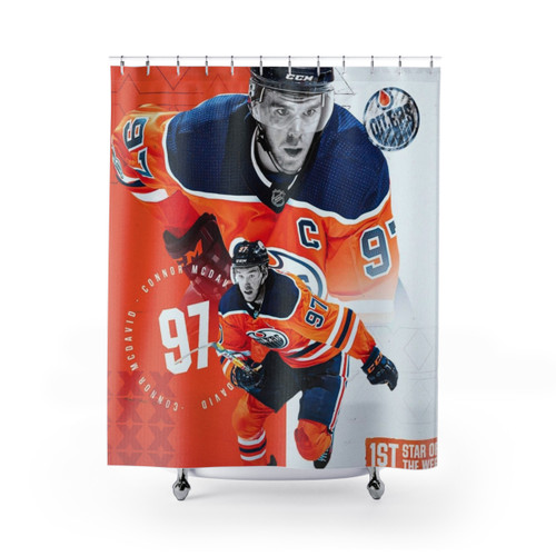 Connor McDavid Themed Shower Curtains