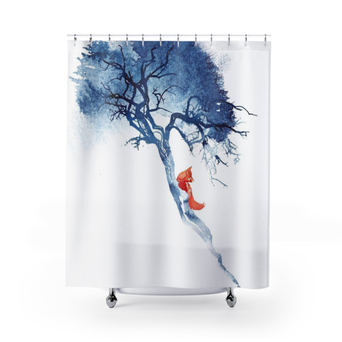 Watercolor Fox Shower Curtain