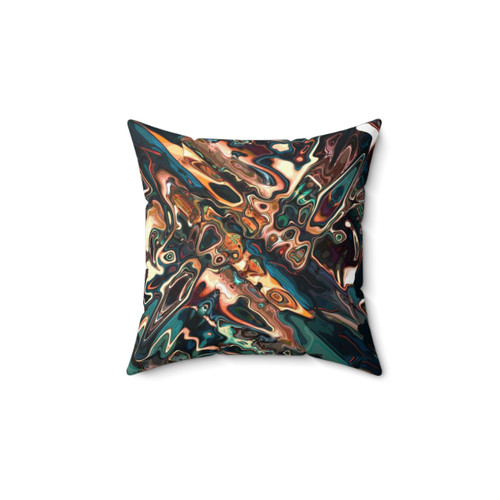 Melting Copper Abstract Decorative Pillow