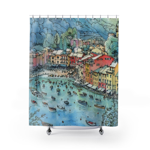 Portofino, Italy Landscape Shower Curtain