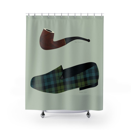 Tartan Pipe and Slippers Shower Curtain