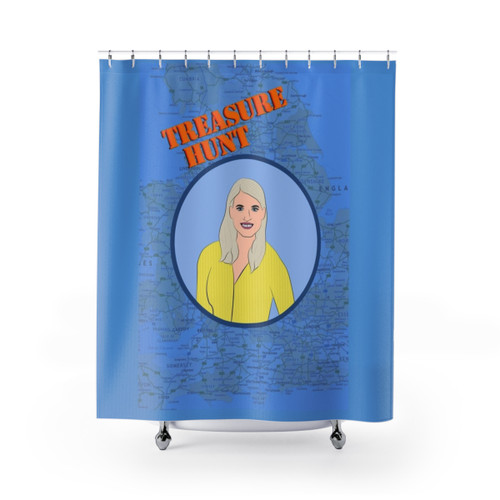 Treasure Hunt Shower Curtains with British 80s/90s TV Nostalgia