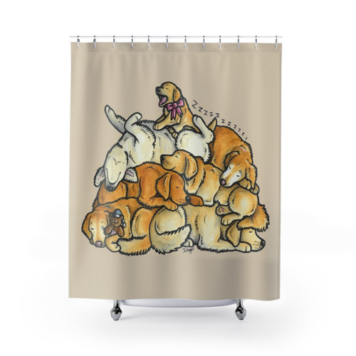 Golden Retriever Dogs Shower Curtains