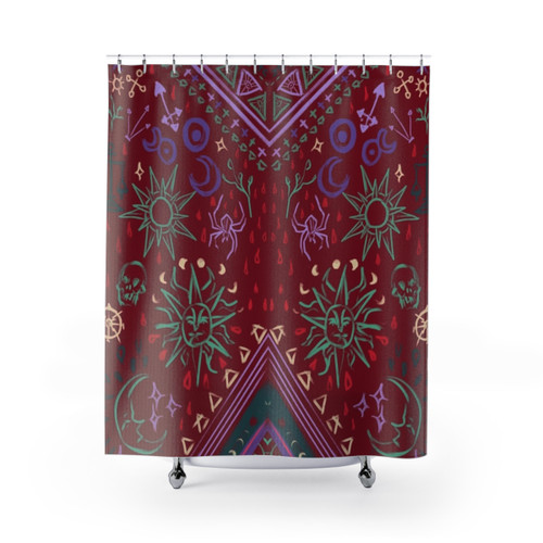 Mollymauk's Coat Front Panels Shower Curtains