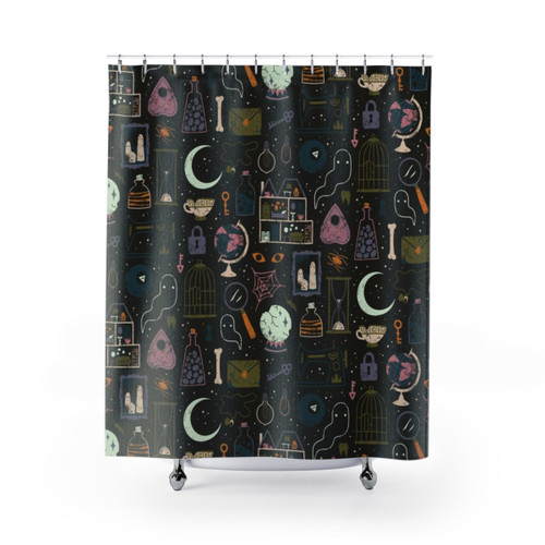 Haunted Attic Shower Curtains - Spooky and Creepy Design