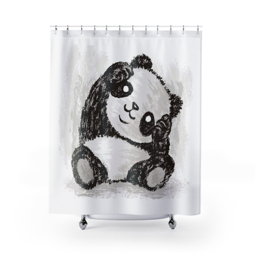 Cute Panda Shower Curtain
