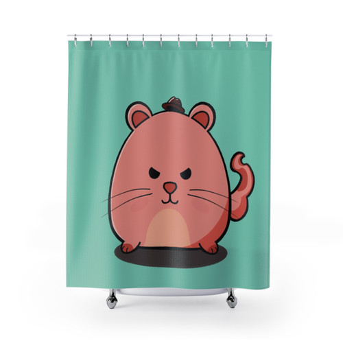 Cute Pet with Hat Shower Curtain