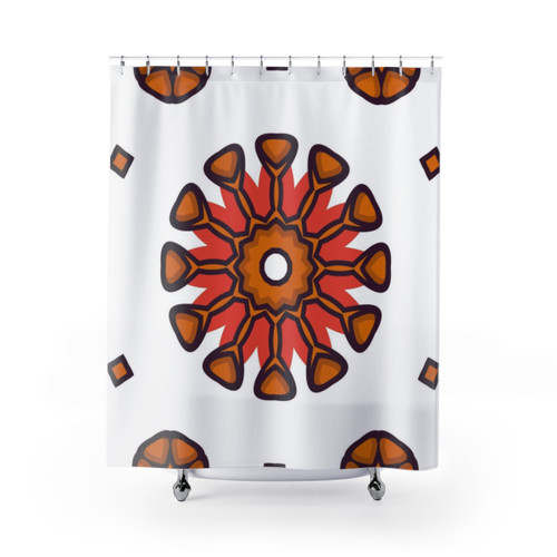 Seamless floral pattern shower curtains
