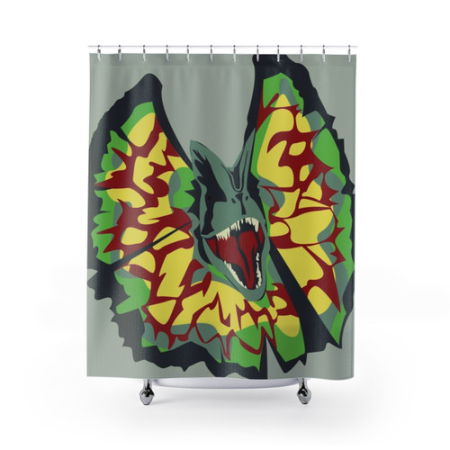 Jurassic Dilophosaurus Shower Curtains