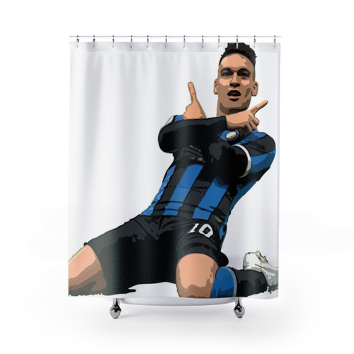 lautaro martinez Football Shower Curtains